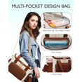 thumbnail image 4 of Sac à Lunch pour Femmes, Boîte à Lunch Isolée Spacieuse pour 2 Repas, Grands Sacs Fourre-Tout pour Adultes avec Poches pour Couverts et Sangle Réglable, Sac Isotherme Étanche et Durable pour Infirmière pour Travail École Pique-Nique Voyage Plage, 4 of 4