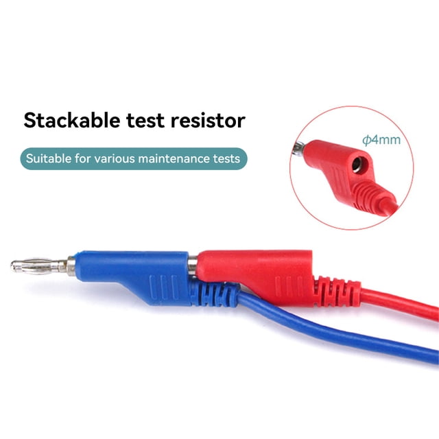 1M DC Prise Banane Multimètre Test de Tension Câble PVC Souple Portable Fil de Test PVC Souple Accessoire de Détection Électronique Rouge