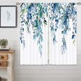 thumbnail image 4 of Eucalyptus Navy Blue Leaves Curtains, Botanical Flower Window Curtains 42x63 Inch for Bedroom Living Room Decor, Floral Plant Herb Window Drapes Treatment Draperies Fabric (2 Panels, 4 of 6
