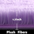 thumbnail image 7 of WOVTE Purple Round Rug for Bedroom, Fluffy Circle Rug 4' x 4' Furry Carpet for Teen Room, Shaggy Circular Rug for Nursery Room, Fuzzy Plush Rug for Dorm, Cute Room Decor, 7 of 7