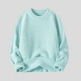 thumbnail image 2 of YUGYXL Men's Oversized Sweaters Long Sleeve Fuzzy Knit Casual Chunky Pullover Sweater Fall Outfits Clothes Mint Green XL, 2 of 6