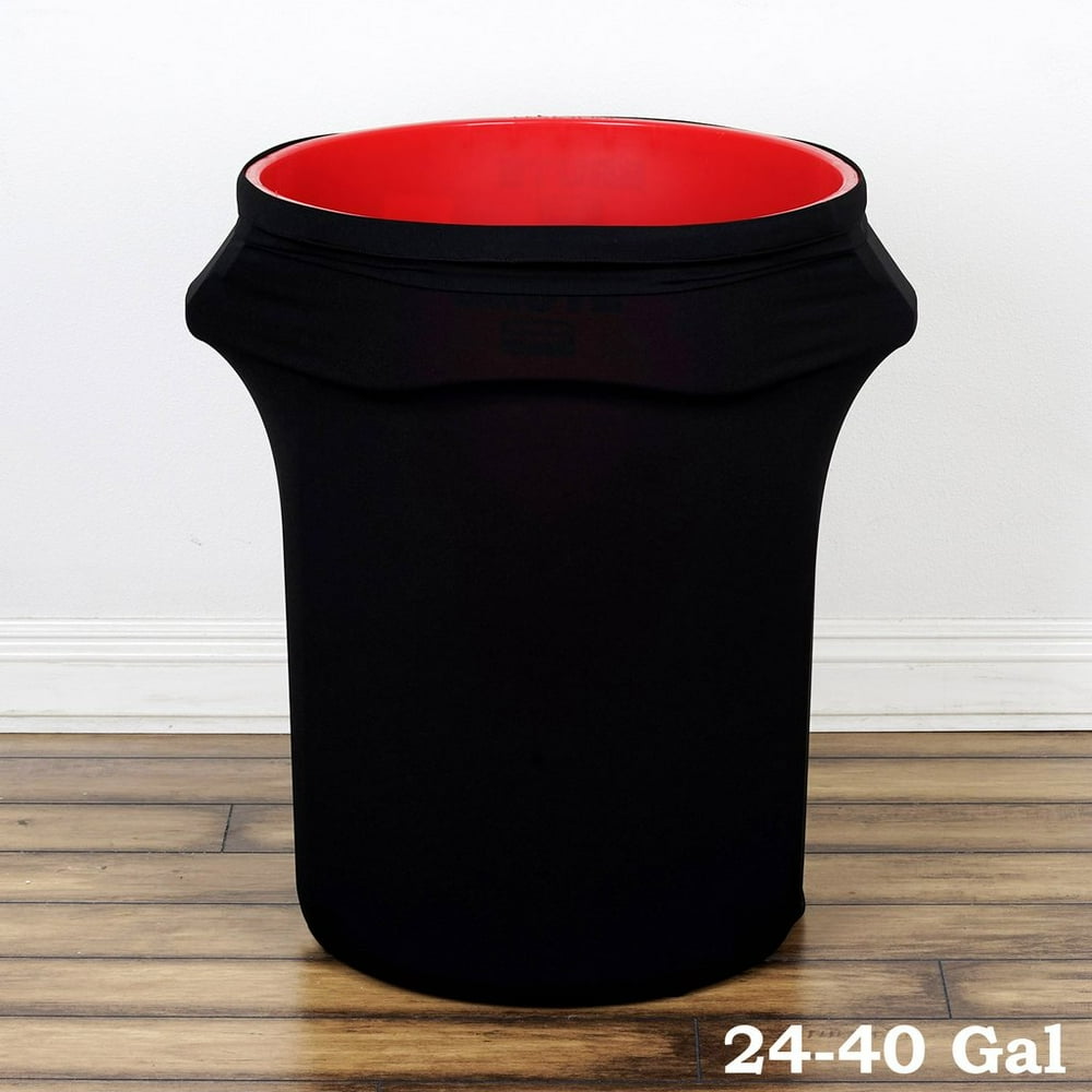 BalsaCircle Stretchable Spandex Round Waste Trash Bin Container Cover