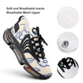 thumbnail image 4 of Blue Line Flower Walking Shoes for Men Woman Lightweight Tennis Fashion Elastic Sports Shoes Cushion Basketball Shoes, 4 of 7