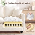 thumbnail image 5 of Daeorio 52" Upholstered Sofa,Loveseat Cloud Couch Comfy Chenille 2 Pillows for Small Spaces,Living Room,Bedroom and Apartment(Beige), 5 of 11