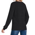thumbnail image 6 of Gfyviroh Women's Casual Tops Lightweight Slim Long Sleeve Button Tshirts Solid Color Crewneck Pullover Tops, 6 of 9