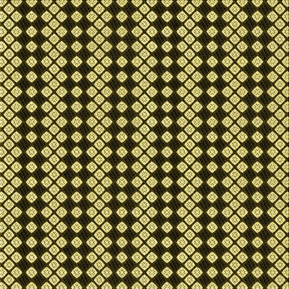 Ahgly Company Indoor Square Patterned Black Bean Brown Area Rugs, 5' Square