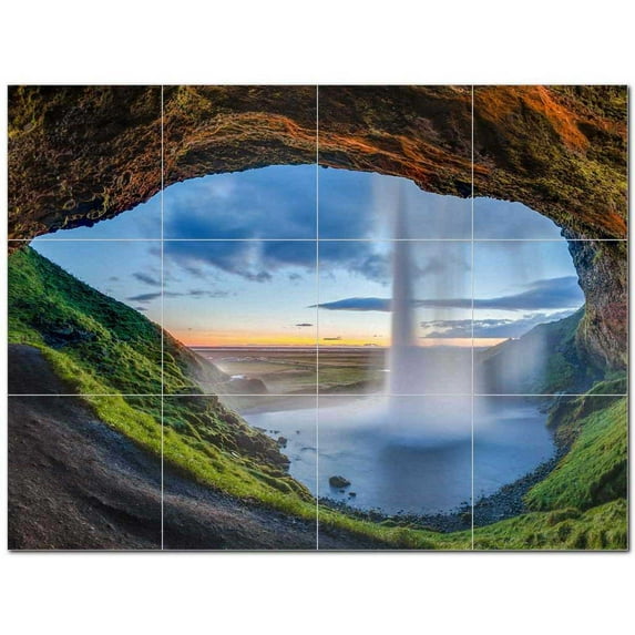 Waterfalls Ceramic Tile Mural Kitchen Backsplash Bathroom Shower 401870-M43