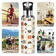 thumbnail image 7 of Yayeee 20oz Insulated Water Bottle Double Wall Stainless Steel with Flip Straw Lid, Minimalist Geometric Pattern, 7 of 7