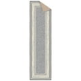 thumbnail image 6 of Ottomanson Border Kitchen Runner Rug 1'10" x 7' - Non Slip Low Pile Carpet, Light Gray, 6 of 15