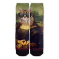 thumbnail image 2 of Function - Custom Mona Lisa Face Dog Cat Person Circle Game Fashion Socks, 2 of 5