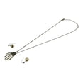 thumbnail image 3 of Boucles d'Oreilles Squelette Or Bruni Main et Boule Halloween, 3 of 3