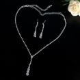 thumbnail image 2 of Bridal Jewelry Set Rhinestone Necklace Earrings Set Adjustable Choker Bride, 2 of 2
