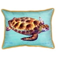 thumbnail image 3 of Betsy Drake ZP044C 20 x 24 in. Green Sea Turtle Teal Extra Large Zippered Pillow, 3 of 4