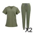 thumbnail image 1 of 2x Conjunto De Uniforme De Enfermería, Camiseta De Manga Corta Y Pantalones De Enfermera Para Peluquero De Mascotas, 1 of 8