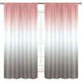thumbnail image 2 of Ombre Blush Pink and Gray Curtains Rod Pocket 42W x 63L Inch Gradient Peach Pale Color for Women Baby Teen Girls Bedroom Decor Art Printed Living Room Window Drapes Treatment Fabric 2 Panels, 2 of 5