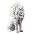 thumbnail image 1 of AMLESO Lion Statue Home Decor Decoration Large Lion Sculpture for Study Office Gate White, 1 of 8