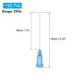 thumbnail image 2 of Agujas de dispensación Uxcell 22Ga, 102Pcs 1.5" Aguja de punta roma industrial para rellenar tintas líquidas, adhesivo, aceite, azul, 2 of 7