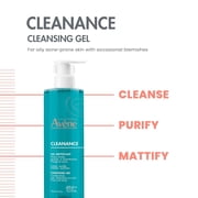 Avène Cleanance Cleansing Gel Soap Free Cleanser - Acne Prone, Oily, Face & Body, 13.5 fl oz