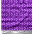 thumbnail image 1 of Soimoi Purple Rayon Crepe Fabric Geometric Arrow Tribal Printed Craft Fabric by the Yard 46 Inch Wide, 1 of 3