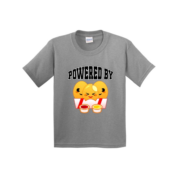 Inktastic Powered by Chicken Nuggets Youth T-Shirt