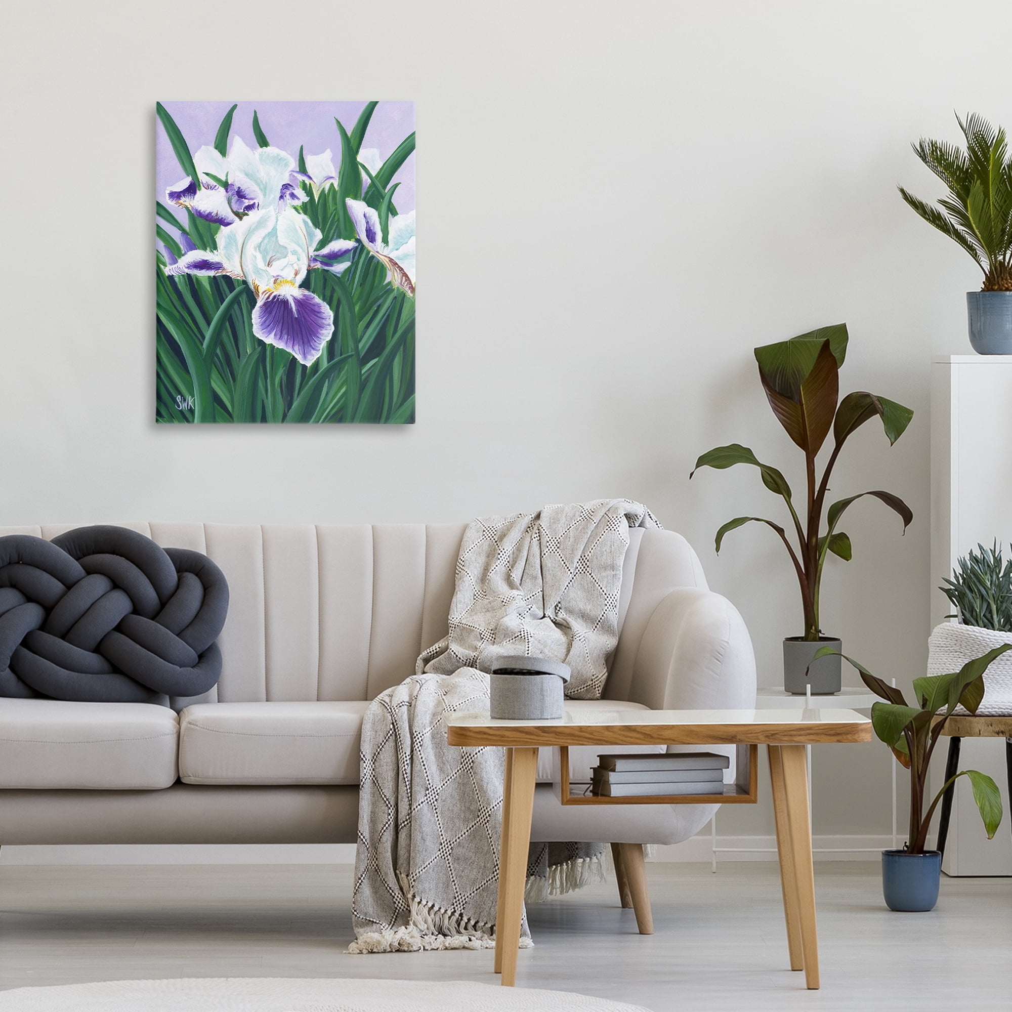 Stupell Industries Purple & White Irises Canvas Wall Art, design by Sarah Waldron Kimball