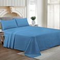 thumbnail image 2 of CCNY RV Bunk Sheet Set 28X75" Cot Bed 1000 TC Egyptian Cotton Camper 4Pcs Sheets & Pillowcase 6" Deep pocket Mediterranean Blue, 2 of 10