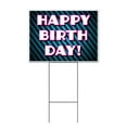 thumbnail image 1 of Happy Birthday (18" x 24") Yard Sign, Includes Metal Step Stake, 1 of 6