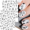 thumbnail image 3 of 6 Sheets Valentine's Day Nail Art Stickers DIY Abstract Nail Decal Nail Sticker, 3 of 10