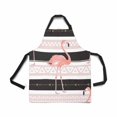 thumbnail image 2 of HATIART Abstract Pink Flamingos in Boho Tribal Aztec and Arrow Unisex Adjustable Bib Apron with Pockets for Women Men Girls Chef for Cooking Baking Gardening Crafting, 2 of 2