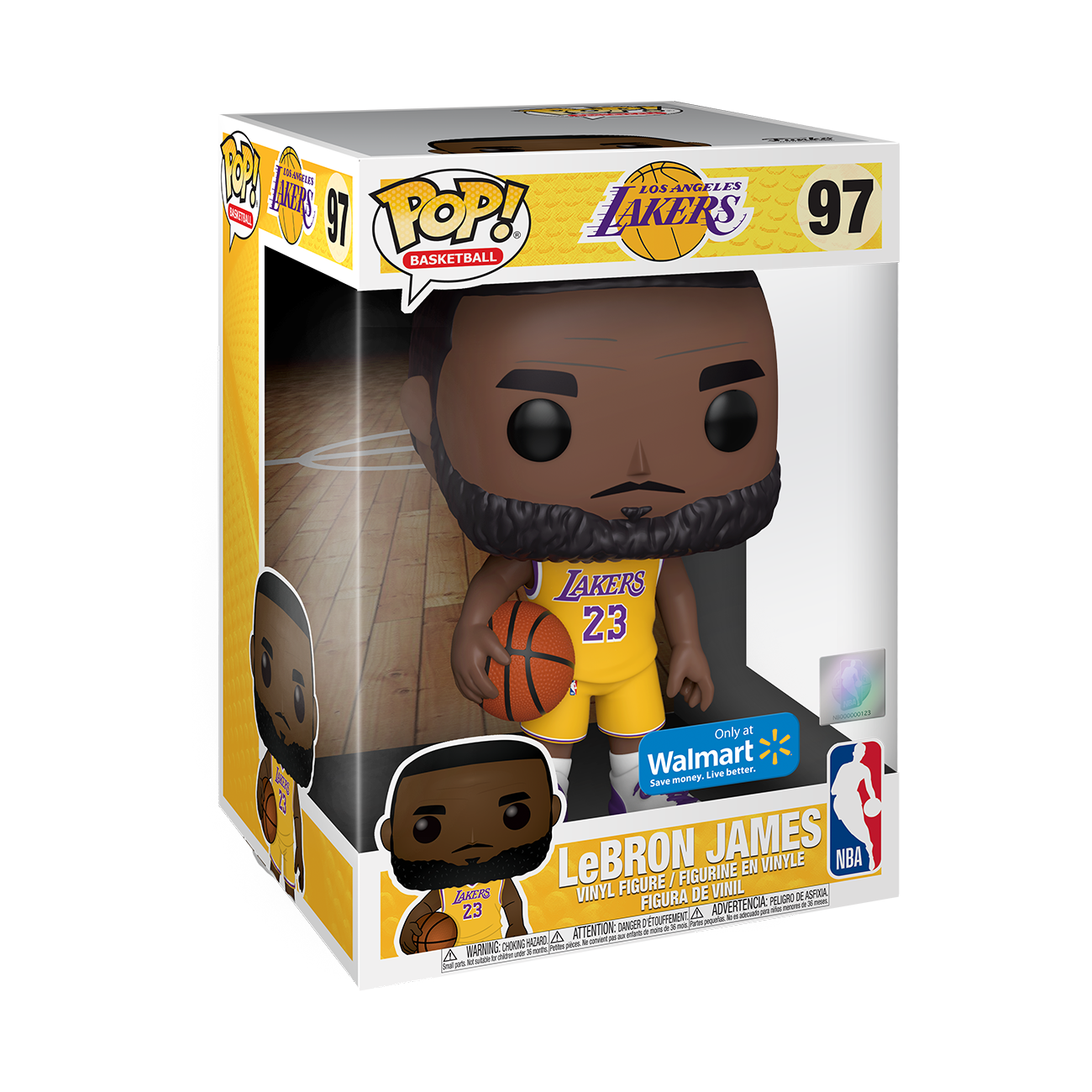 Funko POP! NBA: Lakers - 10" LeBron James (Yellow Jersey) - Walmart Exclusive - image 2 of 2