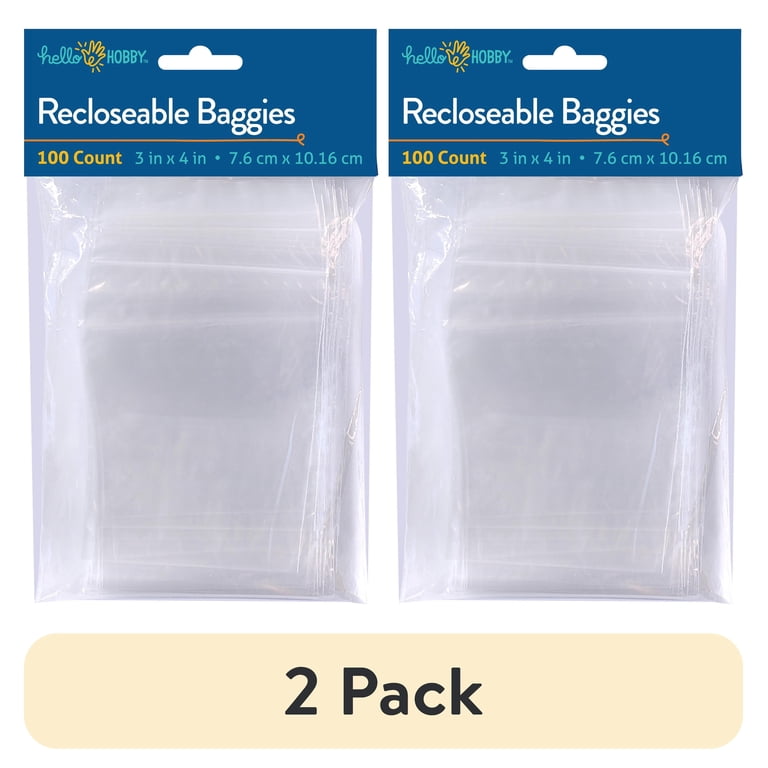 Hello Hobby Re-closable Poly Bags, 3x4 In, 100 Count photo 1