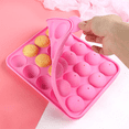 thumbnail image 5 of Molde de silicona para hornear pasteles Pop, 20 formas redondas Molde de silicona para piruletas Bandeja Molde de silicona para pasteles para magdalenas Xemadio HQ-302, 5 of 5