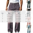 thumbnail image 3 of LODIENY Men Wide Leg Baggy Jeans Y2k Casual Loose Fit Washed Denim Pants Streetwear Work Office Hip Hop Vintage 2000s Jean Trousers with Pockets Purple L, 3 of 5