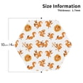 thumbnail image 3 of Pofeuu Squirrel Playing Print Leather Coasters Set of 6, Round Cups Mugs Mat Pad for Home Kitchen Heat Resistant Drink Coasters,Hexagon, 3 of 7
