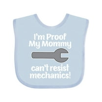 Inktastic Mechanic Daddy Proof Mommy Cant Resist Boys or Girls Baby Bib