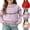 Purple, variant on Girl's Crewneck Pullover Sweater, Girls Jacquard Knit Sweaters, Trendy Fall Winter Warm Tops 1-8 Years