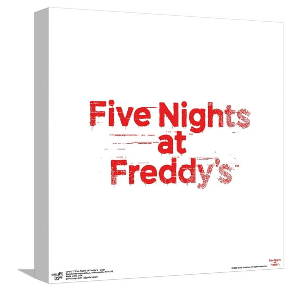 Gallery Pops Five Nights at Freddy's - Logo Canvas Wall Art, Unframed Version, 12" x 12"