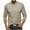 Khaki, variant on Men's Long Sleeve Cotton Lined Shirts Casual Fashion Tunic Pullover Lightweight Solid Color Round Collar Undershirt Olive Green