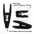 thumbnail image 3 of Closet Accessories Non Slip Velvet Clothing Hangers with 20 Velvet Clips, 30 Pack, Black, 3 of 5