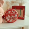 thumbnail image 1 of 5 uds latas de galletas con tapas para regalar, latas de Metal redondas impresas navideñas con tapas para galletas, dulces, comida, 1 of 5