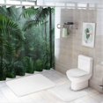 thumbnail image 7 of Orinice Trees Plants Rainforest Bathroom Decor Set with Hooks, Colorful Luxurious Graphic Print Polyester Fabric Fashion Shower Curtain, 100% Polyester Home Bathtubs Decoration Chic, 7 of 7