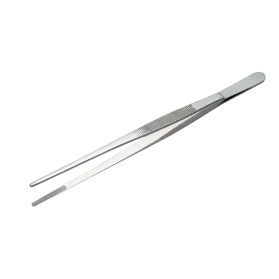 SZCO 8 Inch Serrated Thumb Tweezers Long Reach Precision Grip Utility Tweezers Stainless Steel Style Tool for Craft Hobby And Handling
