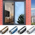thumbnail image 2 of Multi-size one way Mirror Window Film privacy sun blocking glass sticker heat control reflective film self adhesive window tint, 2 of 11