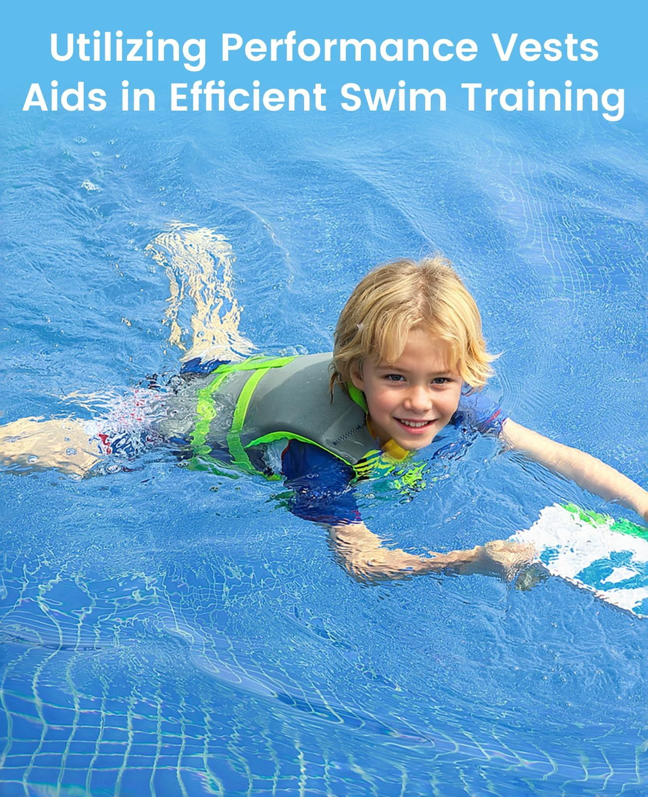 Zeraty Kids Swim Vest Life Jacket Flotation Swimming Aid with Adjustable Safety Strap Age 1-9 Years/22-50Lbs