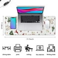 thumbnail image 5 of Long Mouse Pads for Desk,White Christmas Reindeer Pattern Desk Mats on Top Of Desks, Desk Mouse Pad Extra Large with 3mm Non-Slip Base and Stitched Edge for Gaming,Office,Work,Home 31.5x11.8in, 5 of 5