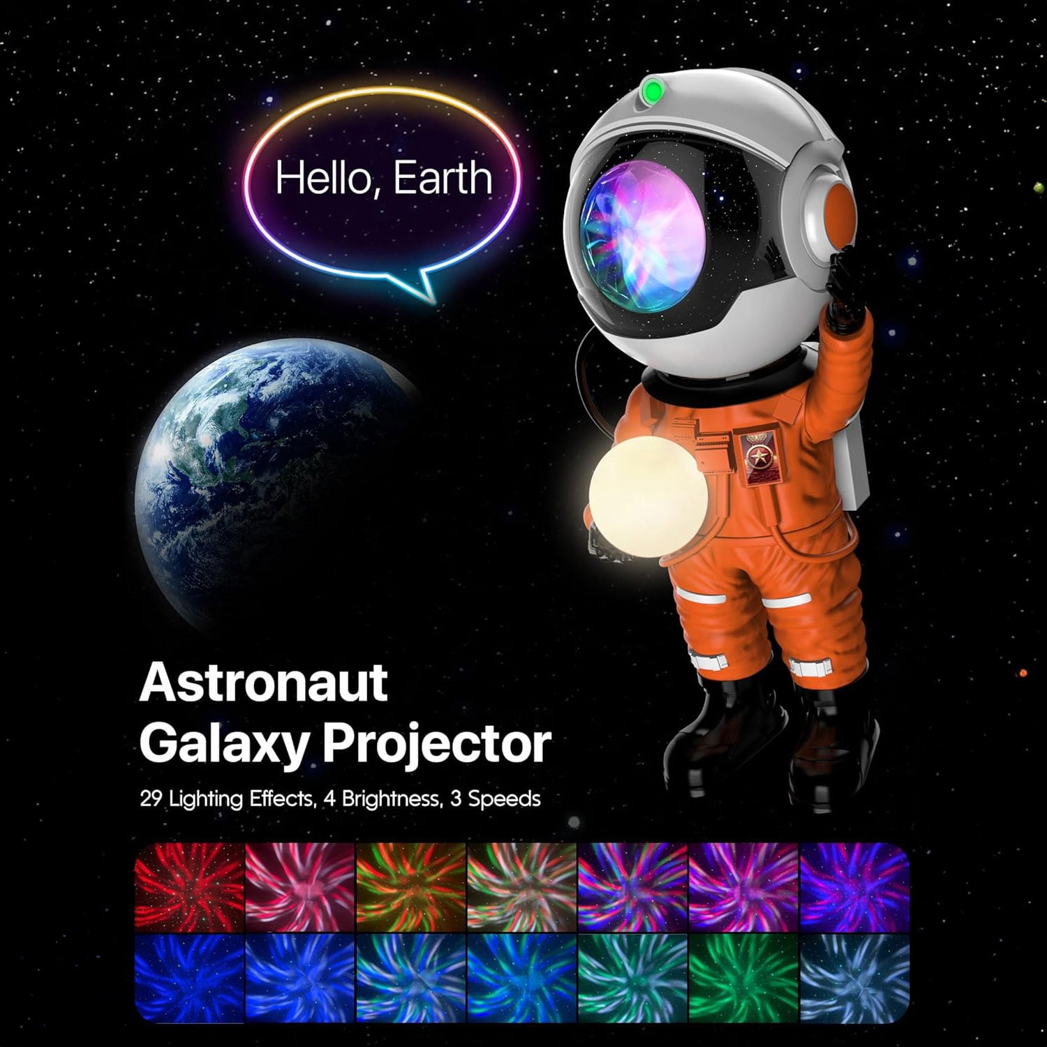 SUMKEA Astronaut Galaxy Projector , Nebulae Light , Orange