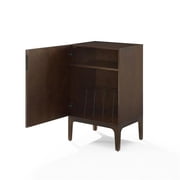 Asher Record Storage Stand Dark Brown