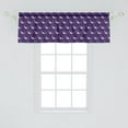 thumbnail image 2 of Cat Window Valance, Rhythmic Motifs Cartoon of Cat's Whisker Smile with Teeth Funny Witty, Curtain Valance for Kitchen Bedroom Decor with Rod Pocket, 54" X 18", Indigo Blush, by Ambesonne, 2 of 2