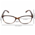 thumbnail image 3 of Inner Vision Women's Reading Glasses w/ Spring Hinges & Case - (3.5 x Magnification) - Brown Tortoise, 3 of 6