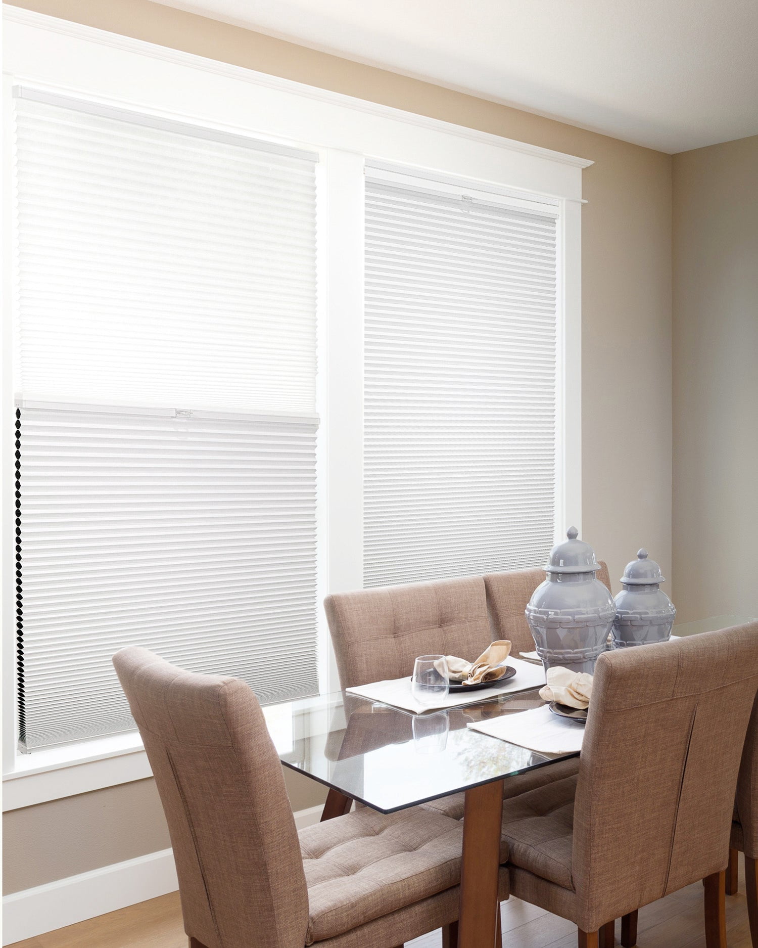 Chicology Day N' Night Cordless Cellular Shades, Cotton, 52" X 48"